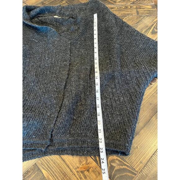 Sleeping on Snow Wool Open Front Cardigan Sweater Women Small Black Neutral Knit - Picture 5 of 10